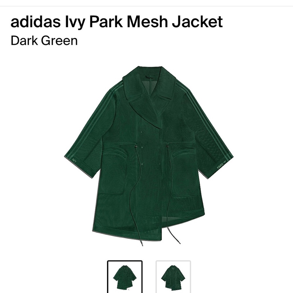 Ivy Park popular green mesh jacket